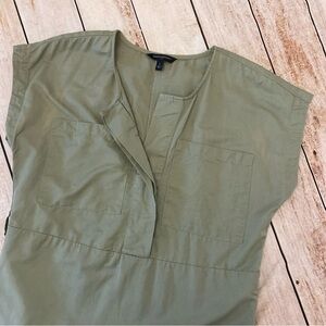 Banana Republic Green Sleeveless Dress Army Green Shift Dress Size Small EUC